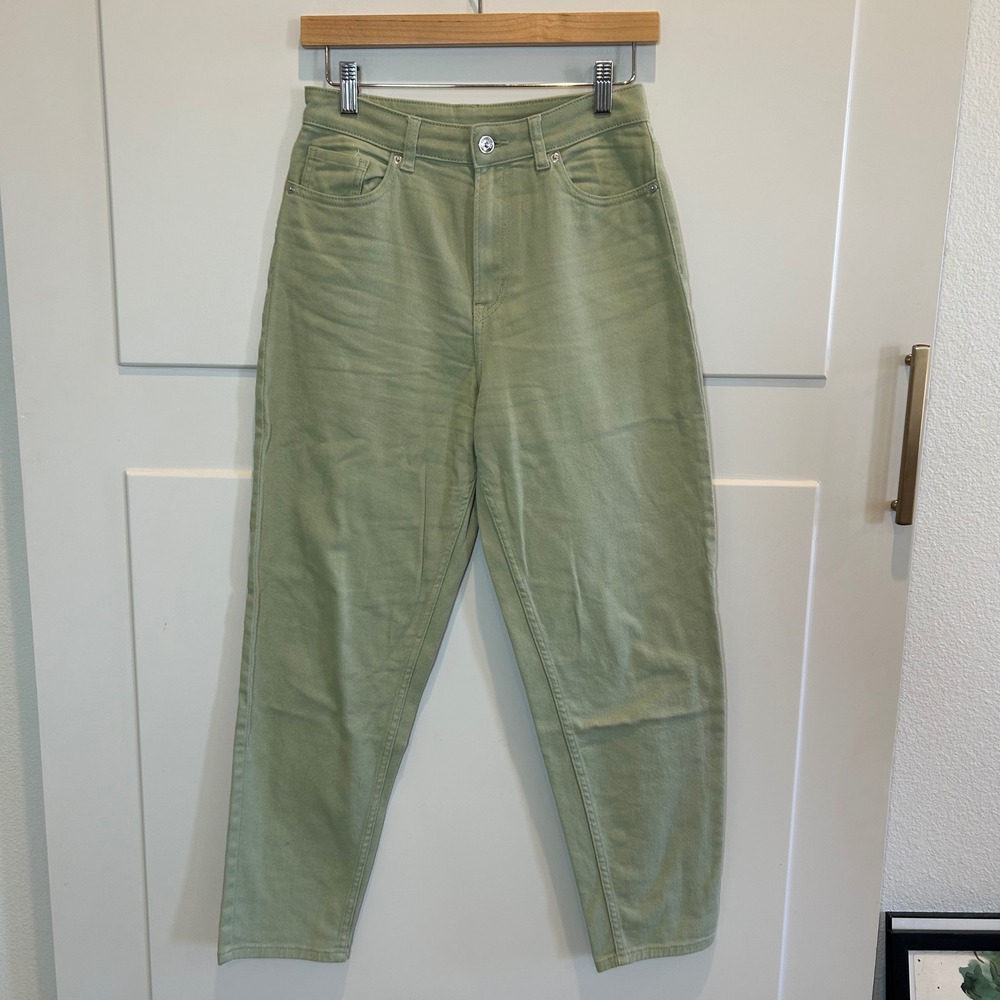 High-Rise Olive Green Women's Jeans